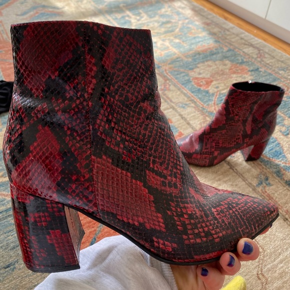 Marc Fisher Snakeskin Booties - Picture 5 of 9